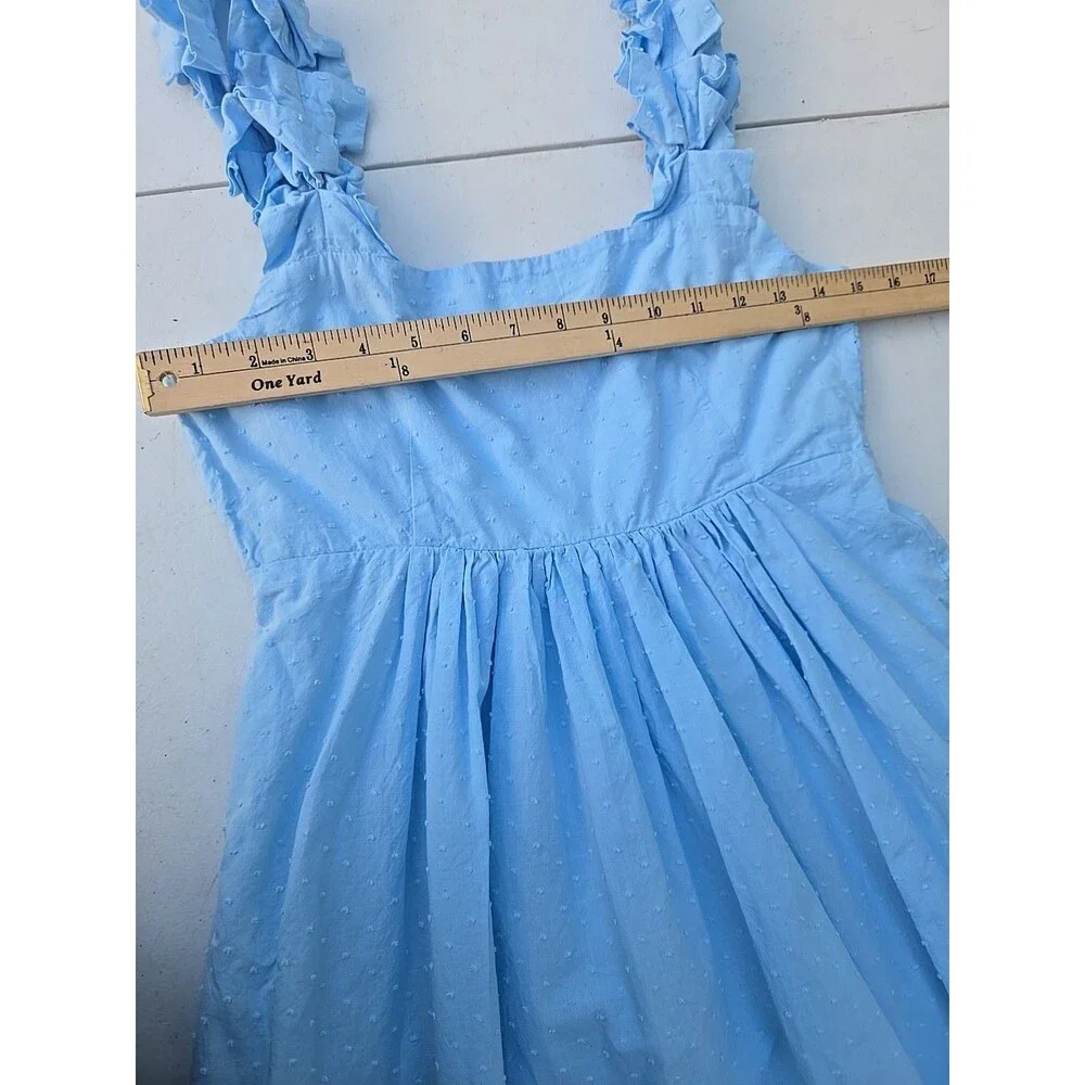 Lake Lolly Dress in Morning Blue Swiss Dot Size XS Midi length - Picture 7 of 9